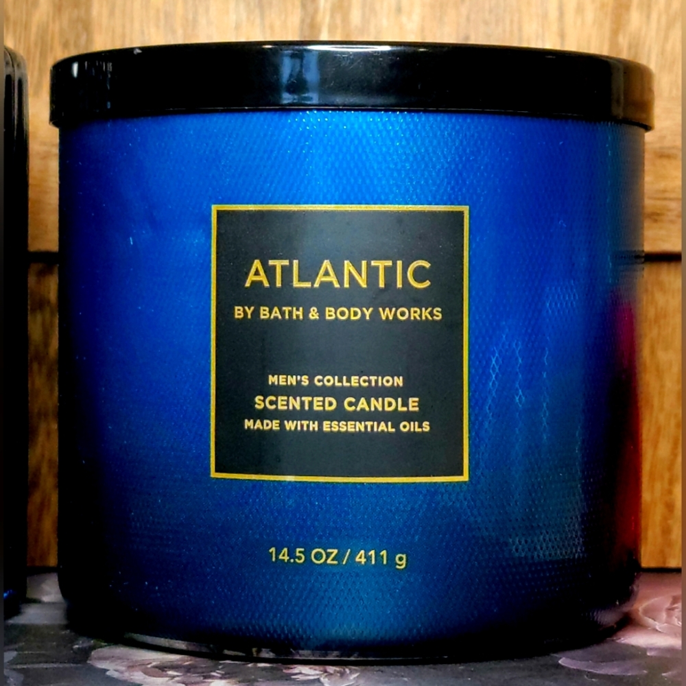 B&BW Atlantic Men's Signature Fragrance Collection 3-Wick Candle (RARE & HTF)